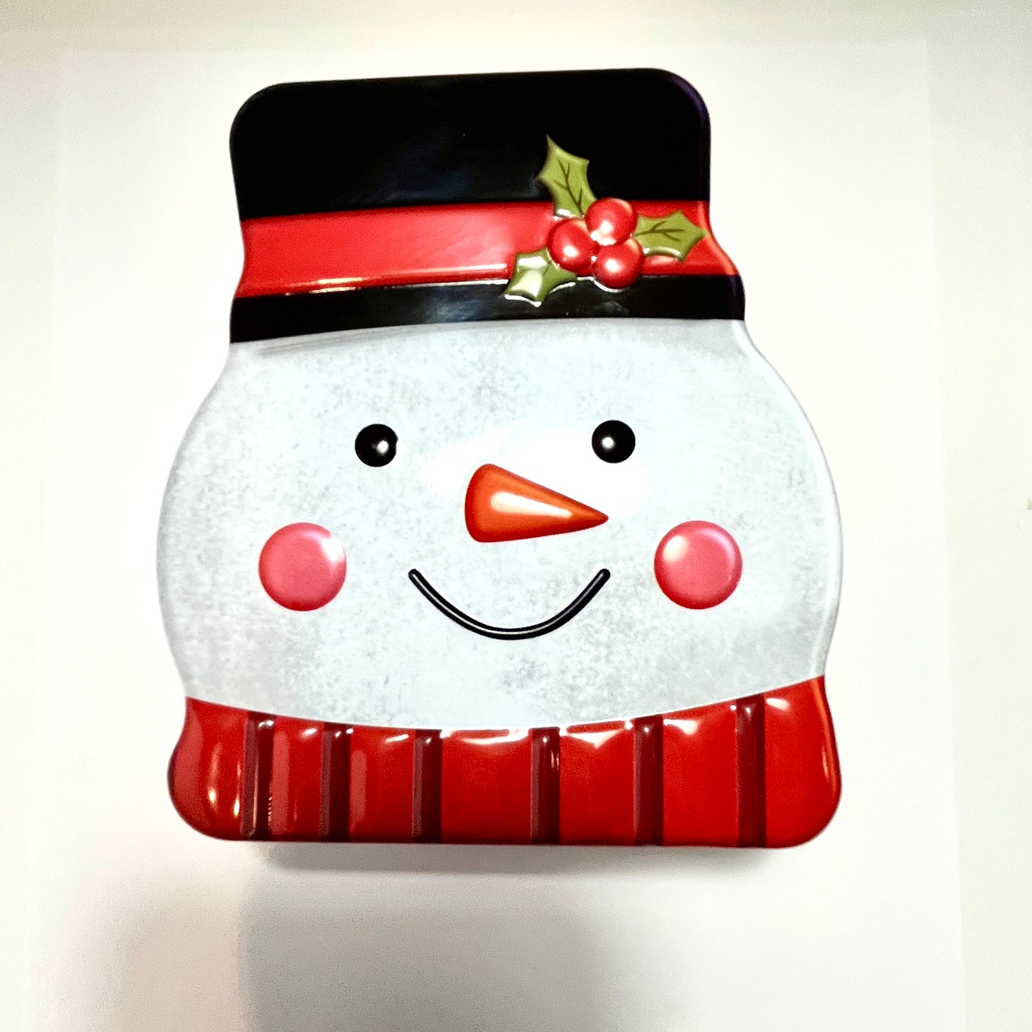 Schneemann Dose mit Marzipan Kugel