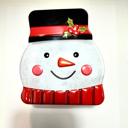 Schneemann Dose mit Marzipan Kugel