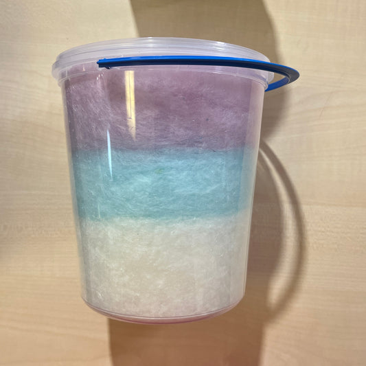 Bunte Zuckerwatte im Eimer 60g